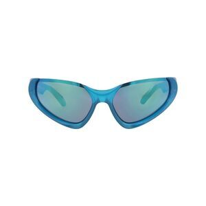 Balenciaga Shield-Frame Bio Injection Rilsan Sunglasses Blue Unisex-Adult